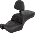 SADDLEMEN RoadSofa™ Seat - with Backrest - Lattice Stitch - RH975 '22-'25