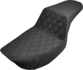 SADDLEMEN Step-Up Seat - Front Lattice Stitch - Black - FXR