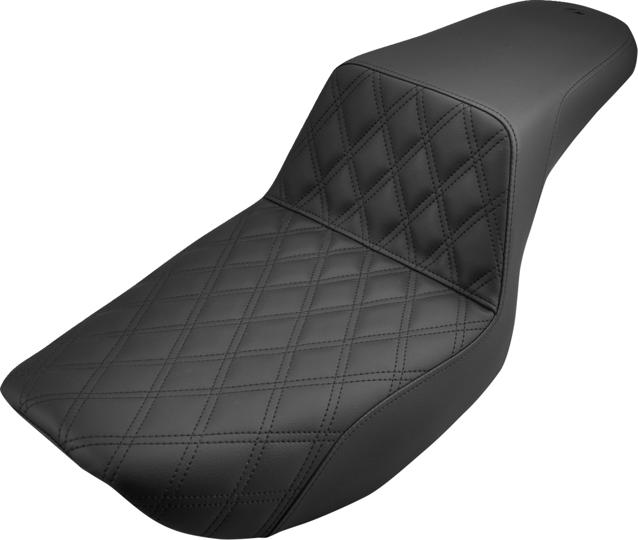 SADDLEMEN Step-Up Seat - Front Lattice Stitch - Black - FXR