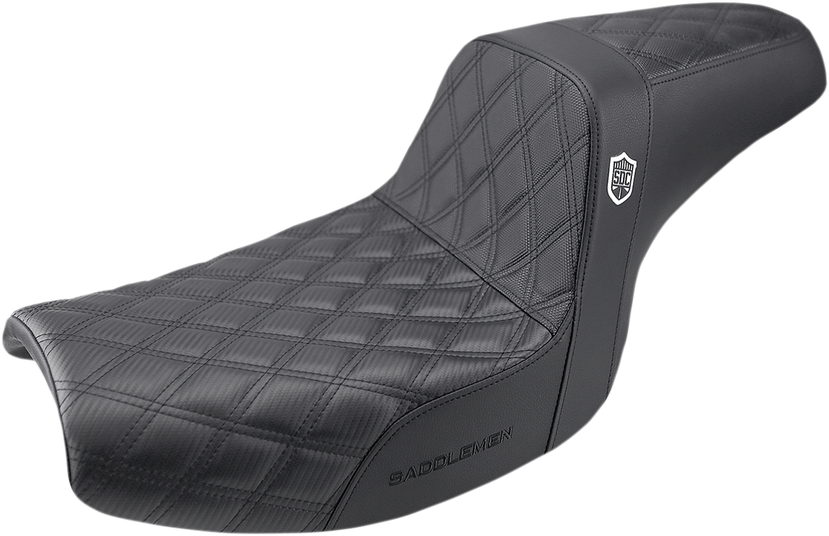 SADDLEMEN Pro Series SDC Performance Seat - w/o Backrest - Lattice Stitch/Lumbar Gripper - FXR '82-'00