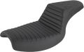 SADDLEMEN Step-Up Seat - Front Tuck-n-Roll/Rear Lattice Stitch - Black