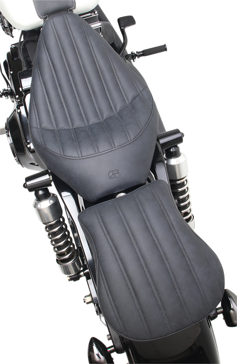 SADDLEMEN Detachable Pillion Pad - Knuckle - Contoured - 9"