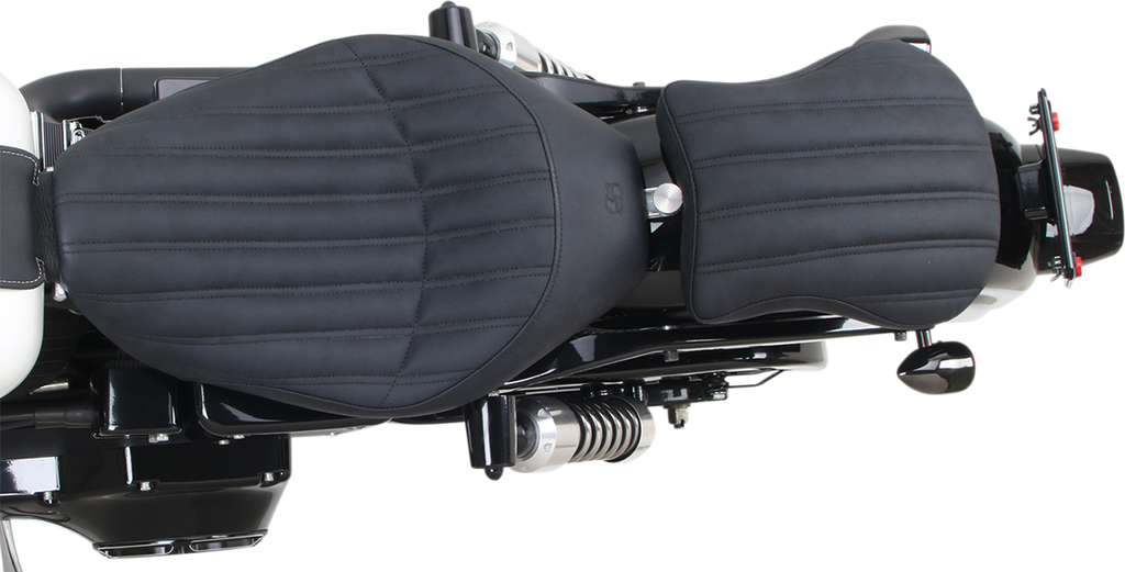 SADDLEMEN Detachable Pillion Pad - Knuckle - Contoured - 9"