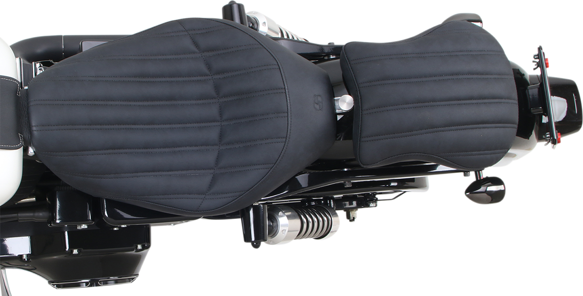 SADDLEMEN Detachable Pillion Pad - Knuckle - Contoured - 9"