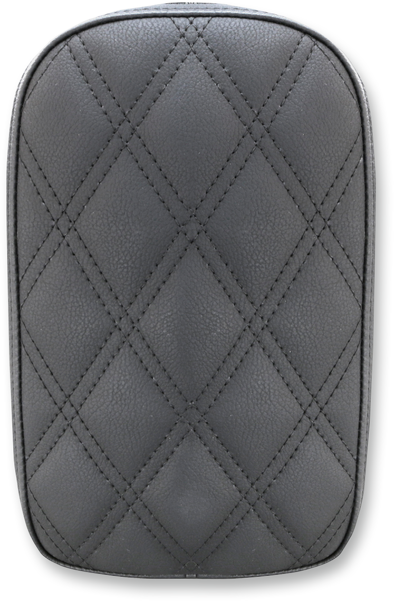 SADDLEMEN Detachable Pillion Pad - Lattice Stitched - Black - 6"