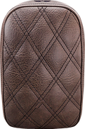 SADDLEMEN Detachable Pillion Pad - Lattice Stitched - Brown - 6"