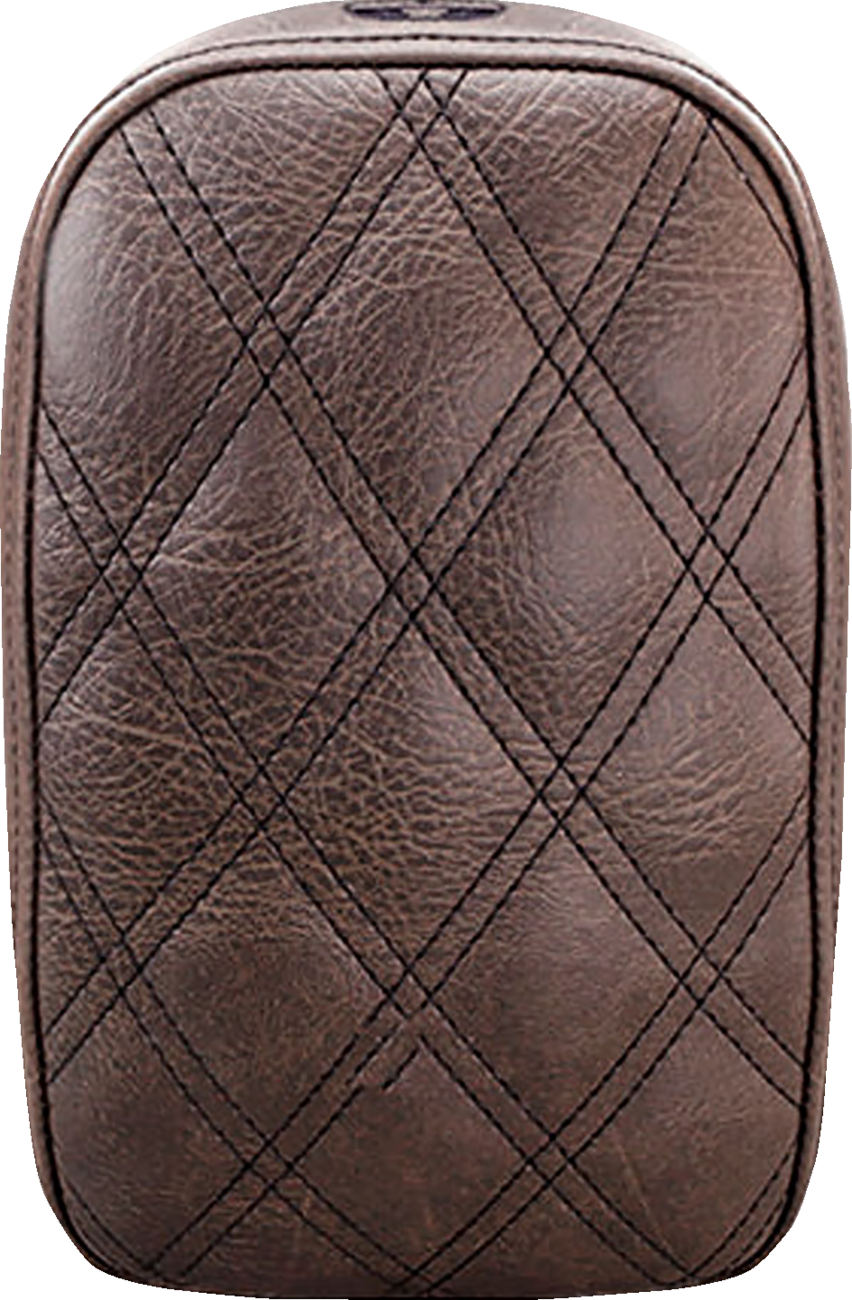 SADDLEMEN Detachable Pillion Pad - Lattice Stitched - Brown - 6"