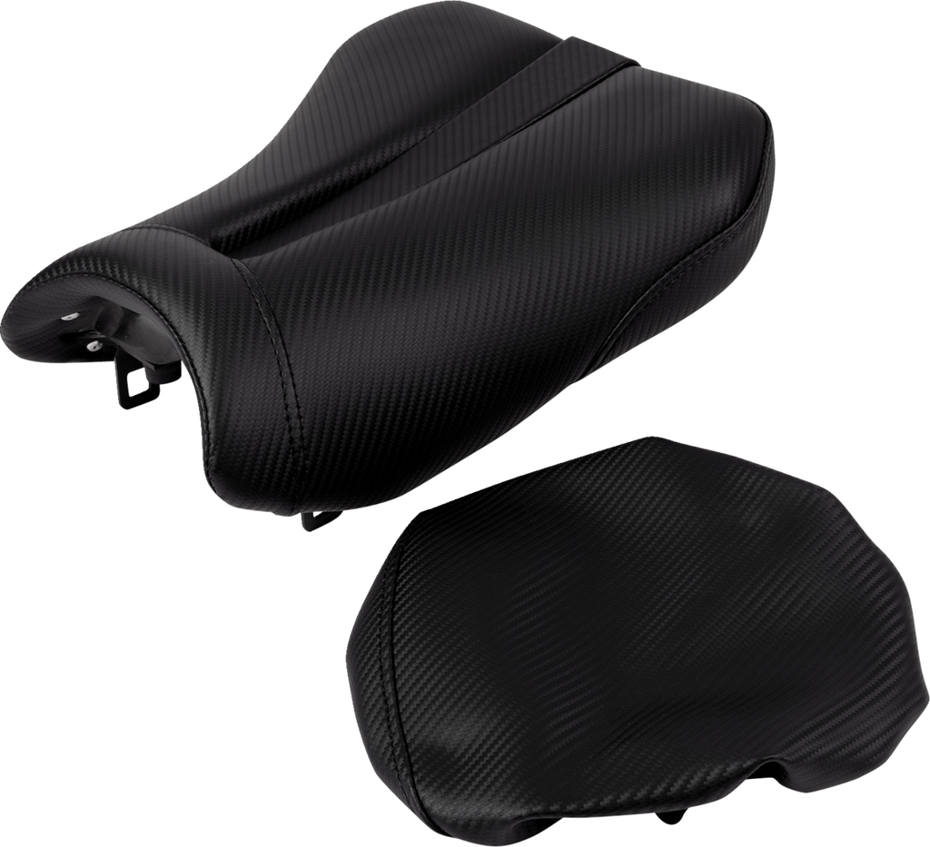 SADDLEMEN Gel Channel™ Track Carbon Fiber Sport Seat - Black - GSXR 600/750