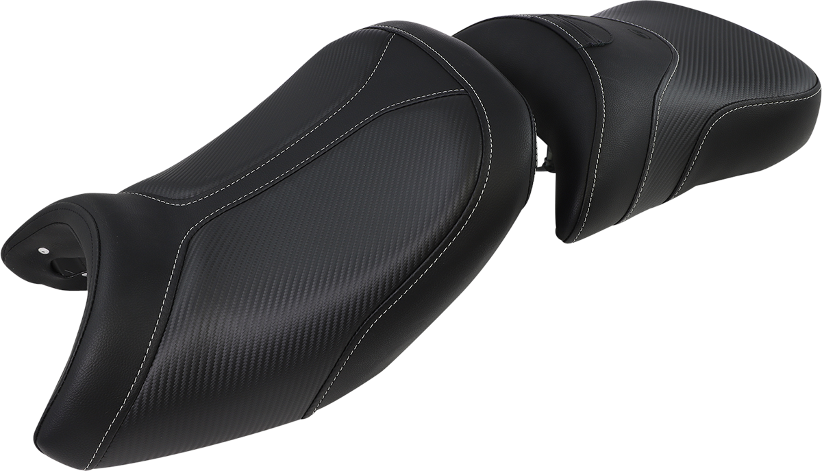 SADDLEMEN Adventure Tour Seat - Low - Lumbar Backrest - Black - R1200GS '13-'23