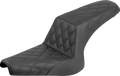 SADDLEMEN Step-Up Seat - Full Lattice Stitch - Black - Bolt '13-'24