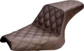 SADDLEMEN Step-Up Seat - Full Lattice Stitch - Brown - Bolt '13-'24
