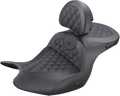 SADDLEMEN Heated Roadsofa™ Seat - Lattice Stitch - w/ Backrest - GL