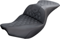 SADDLEMEN Roadsofa™ Seat - without Backrest - Lattice Stitch - Black - Indian '14-'24