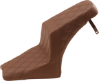 SADDLEMEN Step-Up Seat - Full Lattice Stitch - Brown - Scout Bobber