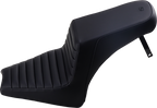 SADDLEMEN Step-Up Seat - Front Tuck-n'-Roll/Rear Smooth - Black - Scout Bobber