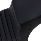SADDLEMEN Step-Up Seat - Front Tuck-n'-Roll/Rear Smooth - Black - Scout Bobber