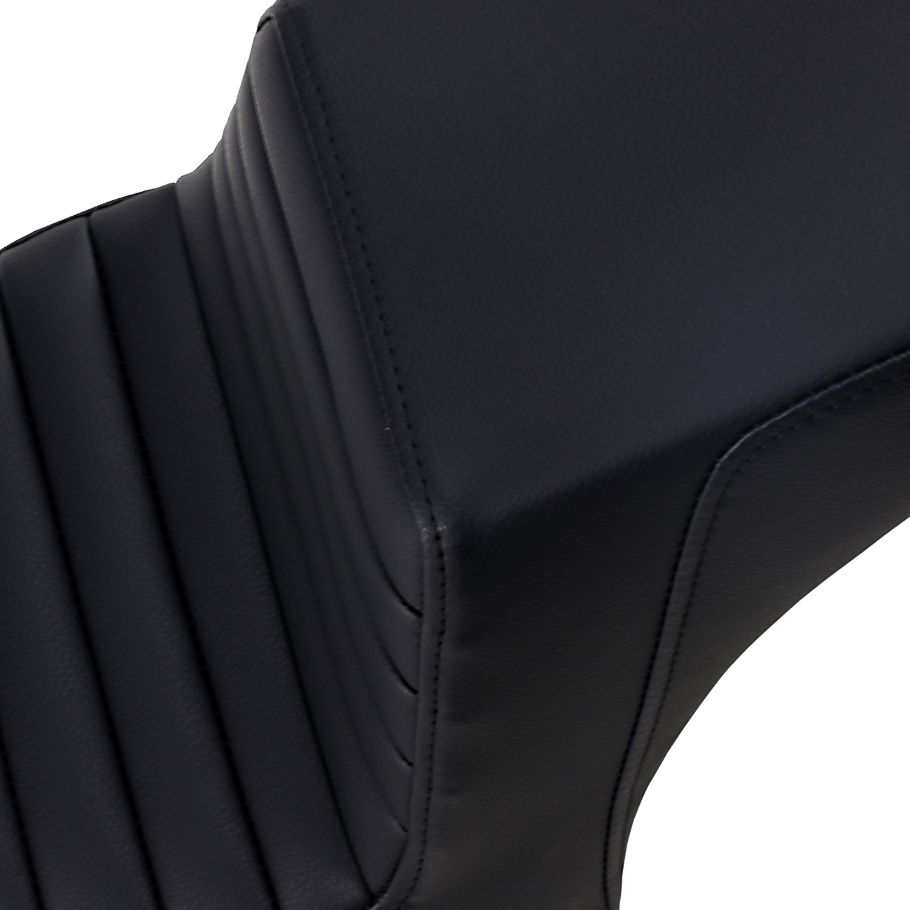 SADDLEMEN Step-Up Seat - Front Tuck-n'-Roll/Rear Smooth - Black - Scout Bobber