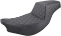 SADDLEMEN Step-Up Seat - Full Lattice Stitch - Black - Indian