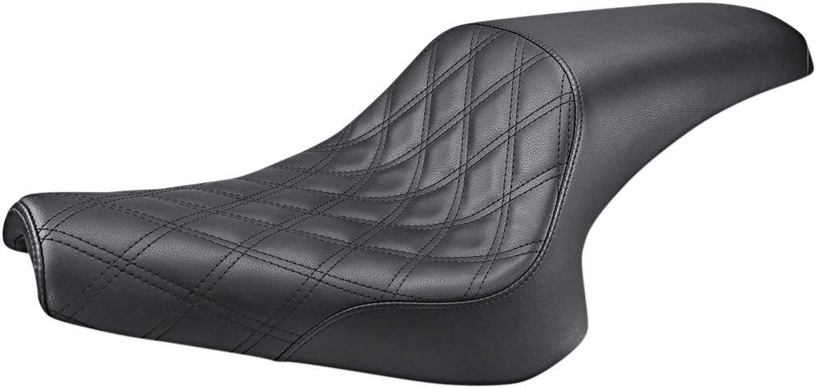 SADDLEMEN Seat - Profiler™ - 2-Up - Front Lattice Stitch - Black - Bolt