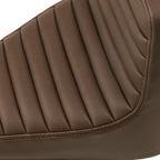 SADDLEMEN Step-Up Seat - Front Tuck-n-Roll/Rear Lattice Stitch - Brown - Scout '18-'24