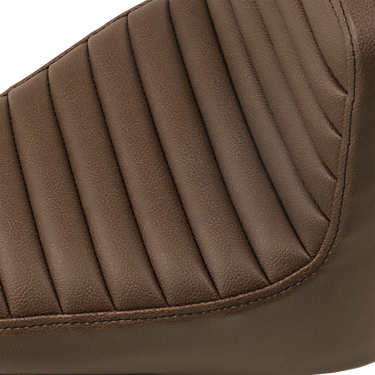 SADDLEMEN Step-Up Seat - Front Tuck-n-Roll/Rear Lattice Stitch - Brown - Scout '18-'24