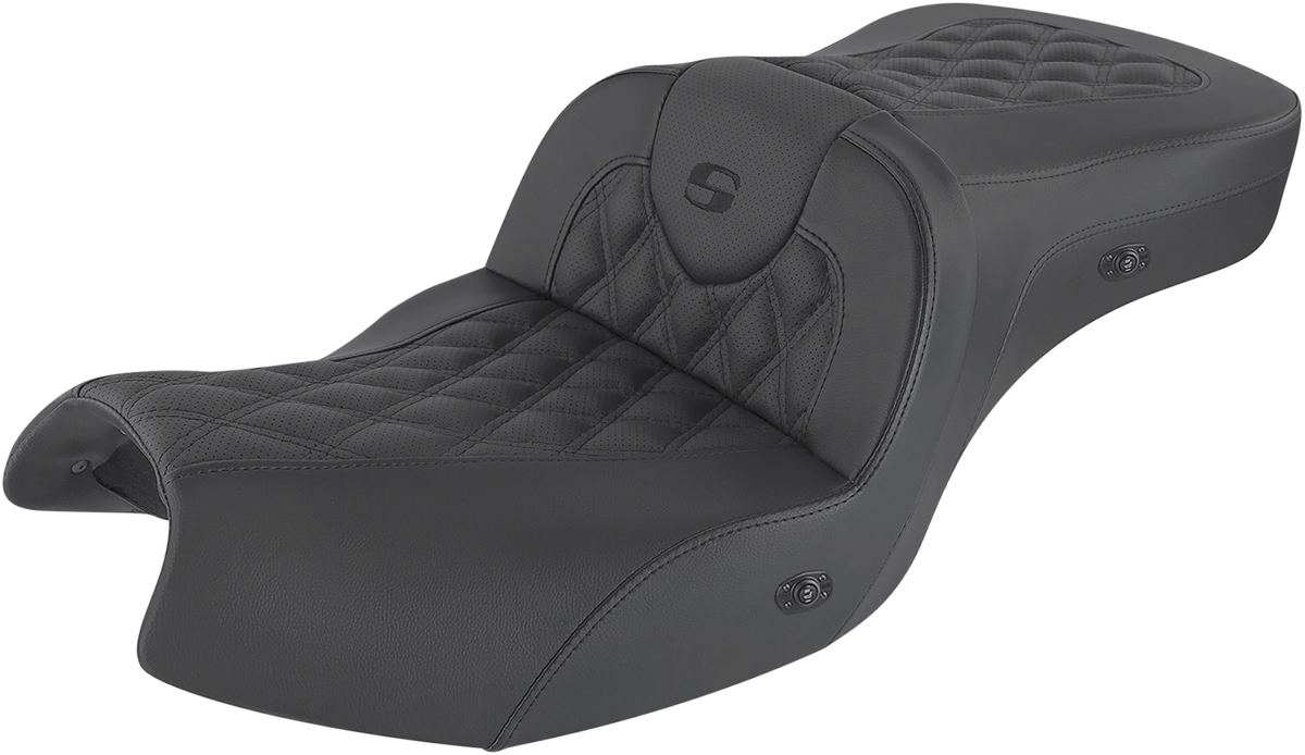 SADDLEMEN Heated Roadsofa™ Seat - Lattice Stitch - w/o Backrest - GL