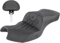 SADDLEMEN Heated Roadsofa™ Seat - Lattice Stitch - w/ Backrest - GL