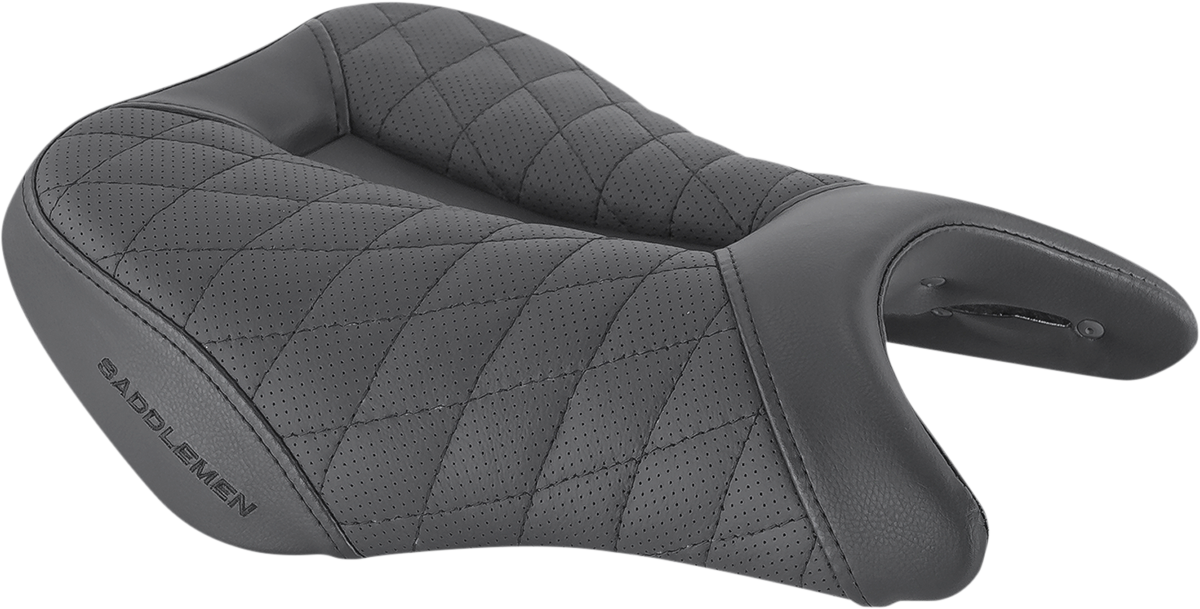 SADDLEMEN Track Seat - Lattice Stitch - Black - GSX '18-'20