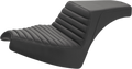 SADDLEMEN Step-Up Seat - Front Tuck-n'-Roll/Rear Smooth - Black - Chief