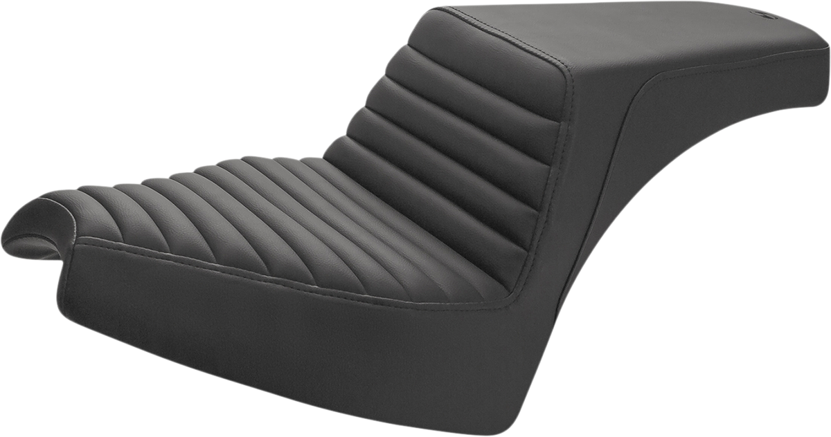SADDLEMEN Step-Up Seat - Front Tuck-n'-Roll/Rear Smooth - Black - Chief