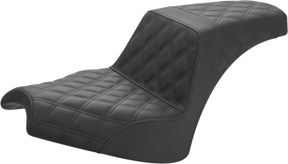 SADDLEMEN Step-Up Seat - Full Lattice Stitch - Black - Chief