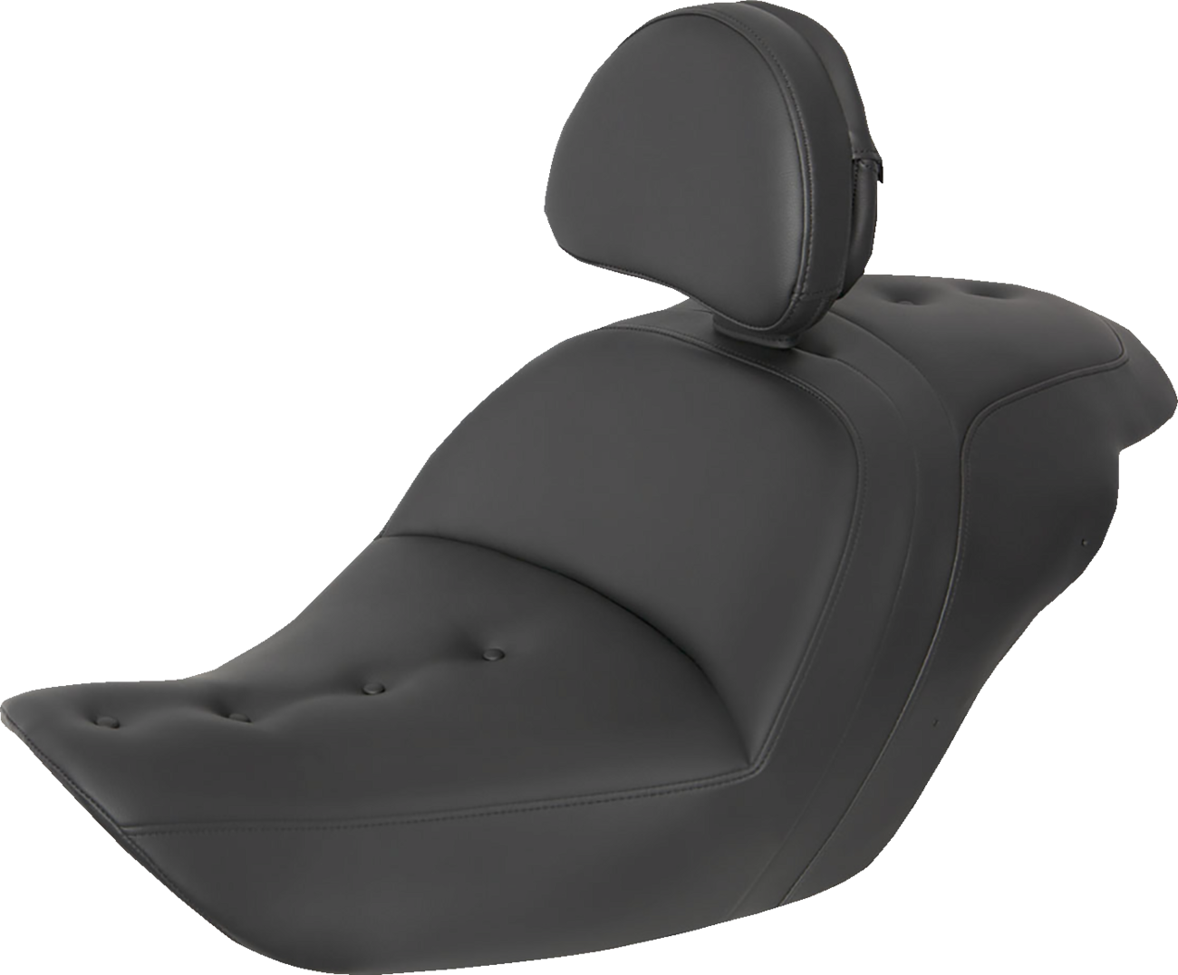 SADDLEMEN Roadsofa™ Pillow Top Seat - With Backrest - Black