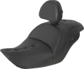 SADDLEMEN Heated Roadsofa™ Pillow Top Seat - With Backrest - Black