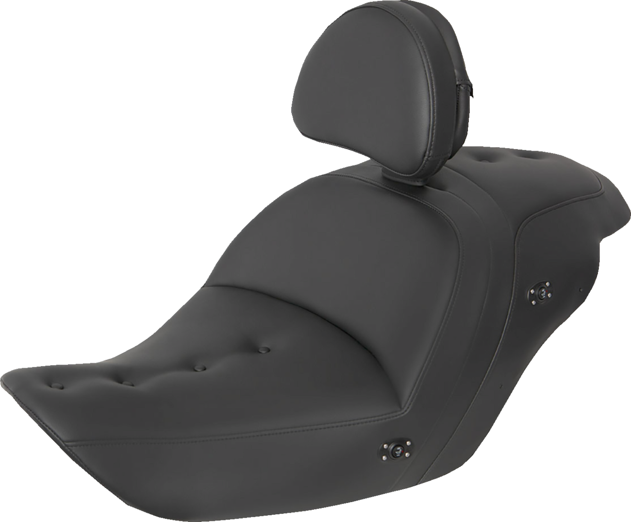 SADDLEMEN Heated Roadsofa™ Pillow Top Seat - With Backrest - Black