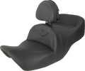 SADDLEMEN RoadSofa™ Seat - with Backrest - Black/Black Stitching - GL1800 '01-'10