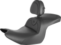 SADDLEMEN RoadSofa™ Seat - with Backrest - Black/Black Stitching - GL1800 '18-'24