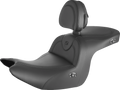 SADDLEMEN RoadSofa™ Seat - with Backrest - Black w/ Black Stitching - Heated - GL1800 '18-'24
