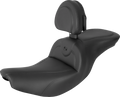 SADDLEMEN RoadSofa™ Seat - with Backrest - Black/Black Stitching - Indian '14-'24