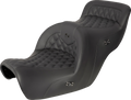 SADDLEMEN RoadSofa™ Seat - without Backrest - Full Lattice Stitch - Black - Heated - GL1500 '88-'00