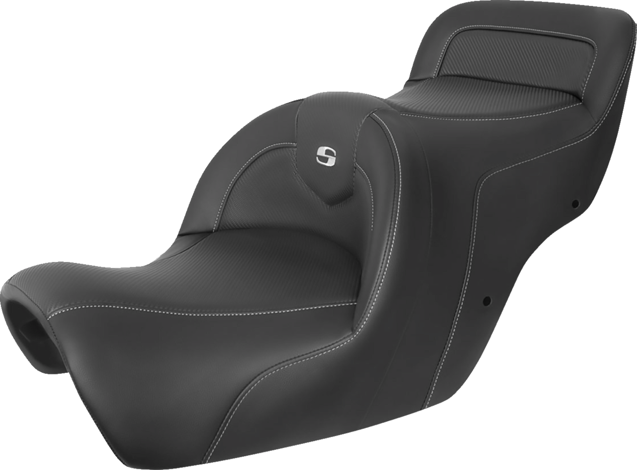 SADDLEMEN Roadsofa™ Carbon Fiber Seat - Without Backrest - Black - GL '88-'00