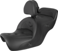 SADDLEMEN RoadSofa™ Seat - with Backrest - Pillow Top - Black - Heated - GL1500 '88-'00