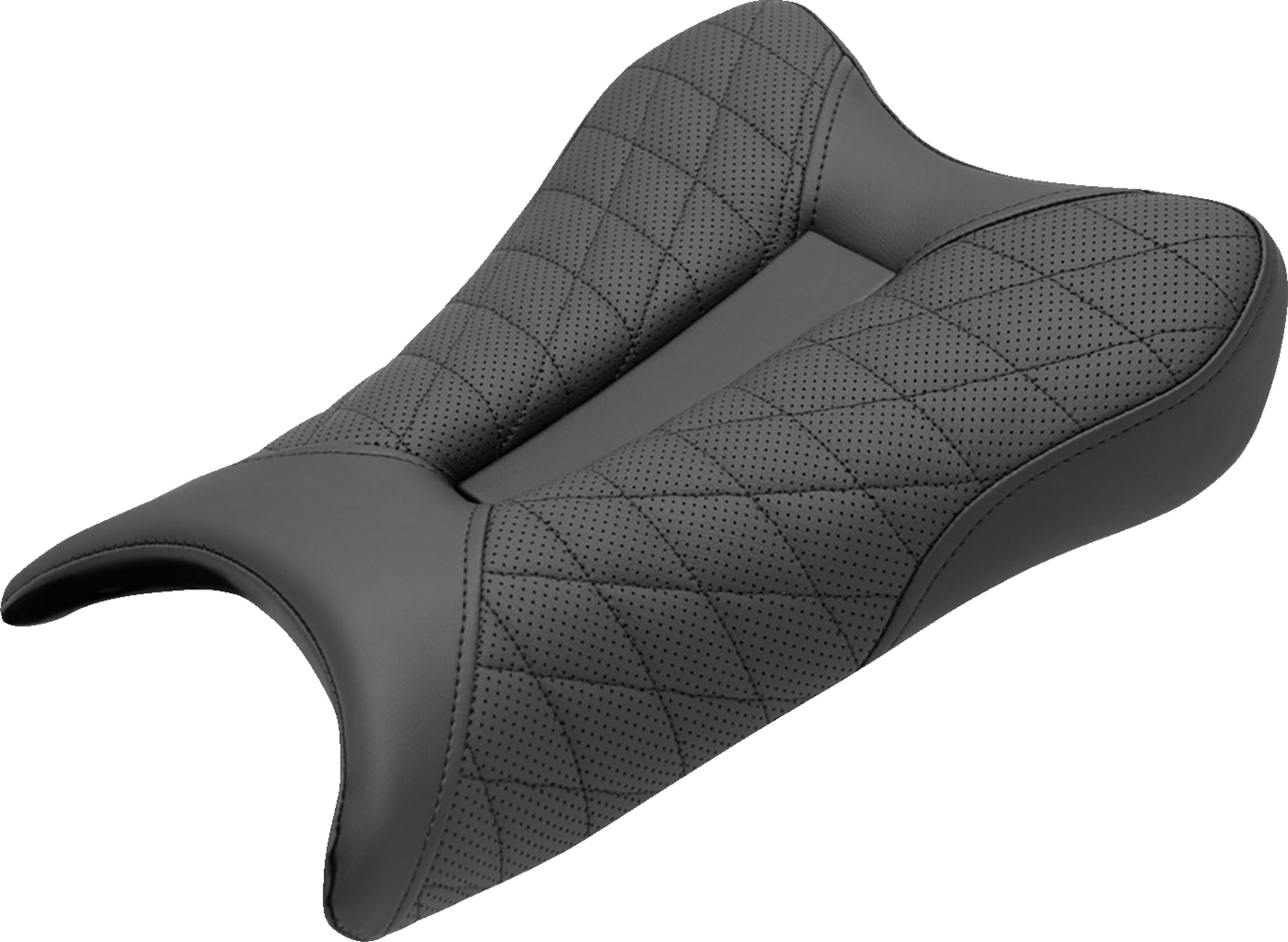 SADDLEMEN Track Seat - Lattice Stitch - Black - ZX6R '19-'22