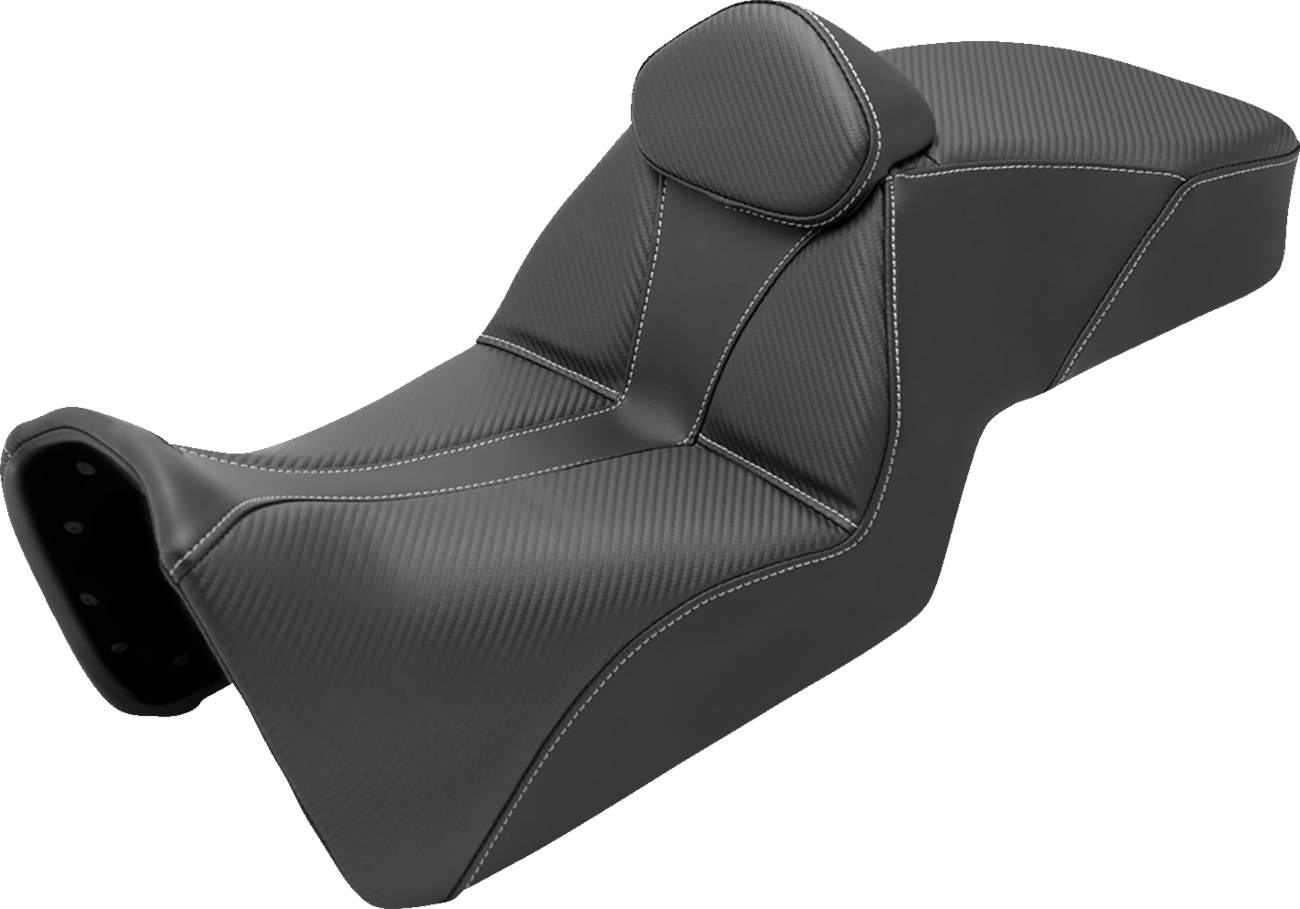 SADDLEMEN Adventure Tour Seat - Low - w/ Backrest - Black - Pan Am '21-'24