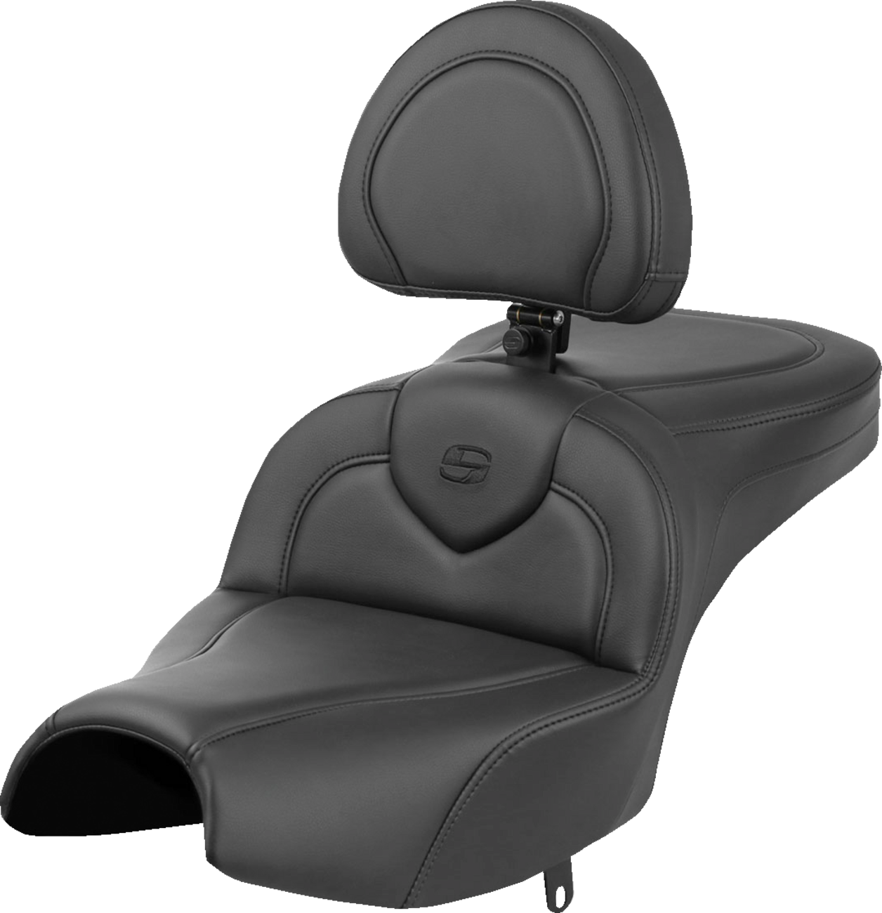 SADDLEMEN Roadsofa™ Seat - With Backrest - Black - Indian Pursuit '22-'24