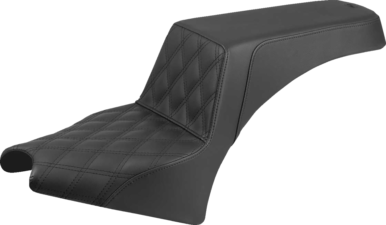 SADDLEMEN Step-Up Seat - Driver Lattice Stitch - Black - Indian Scout '25-'26