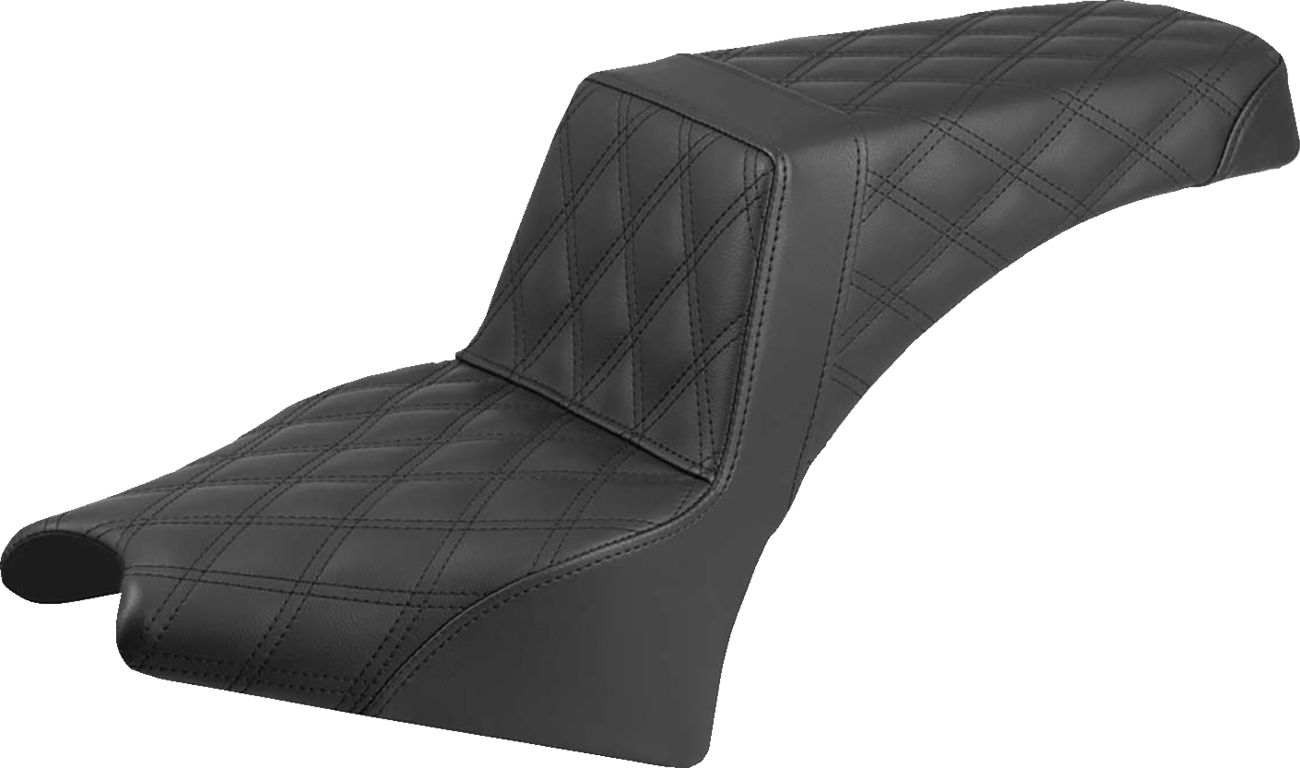 SADDLEMEN Step-Up Seat - Lattice Stitch - Black - Indian Scout '25-'26