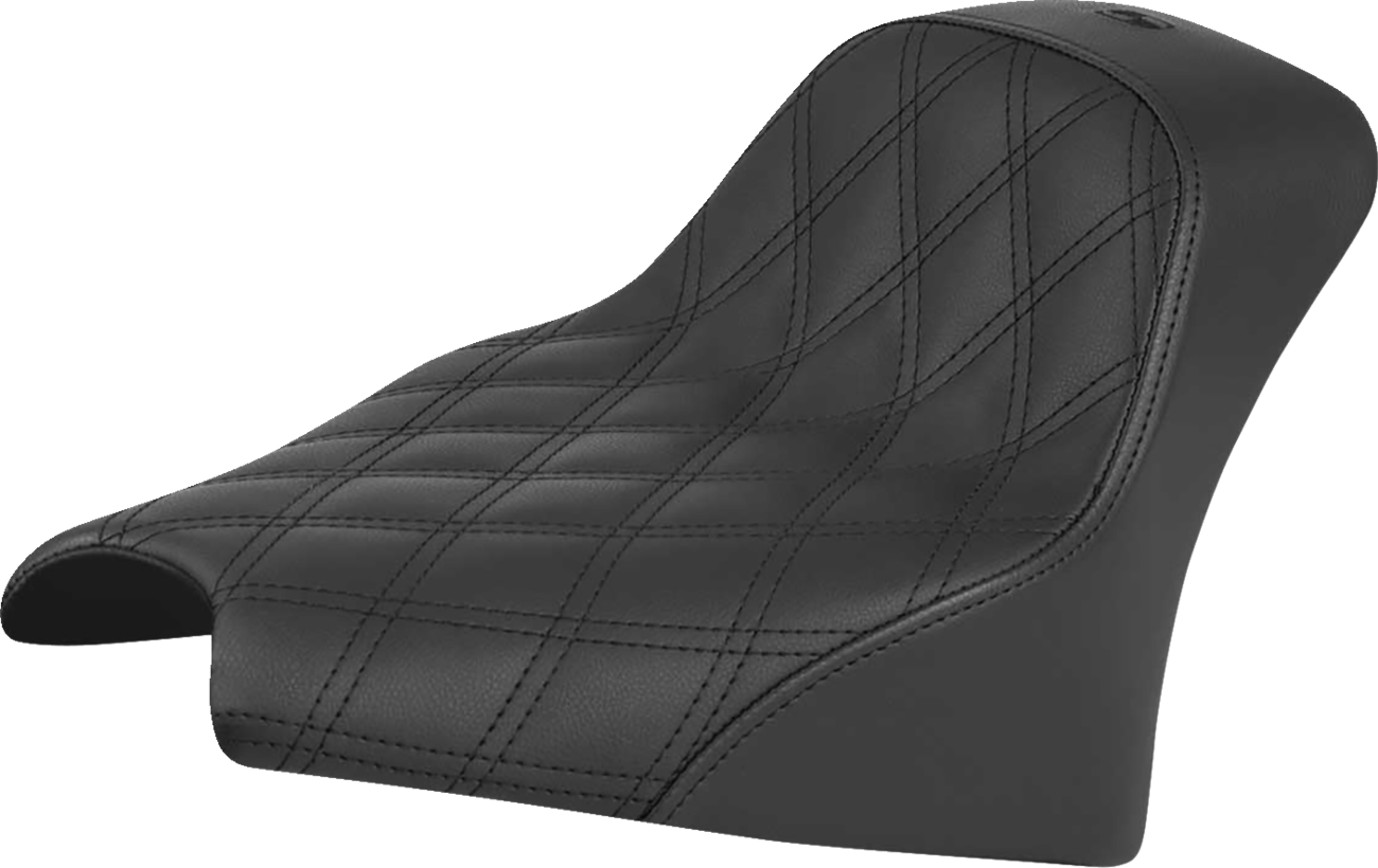 SADDLEMEN Renegade™ Solo Seat - Black - Lattice Stitch - Scout '25
