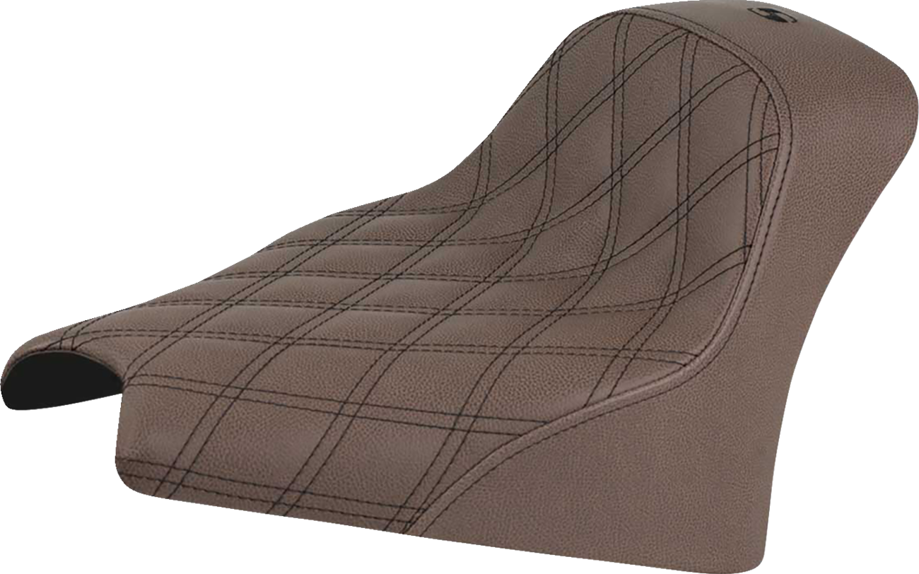 SADDLEMEN Renegade™ Solo Seat - Brown - Lattice Stitch - Scout '25