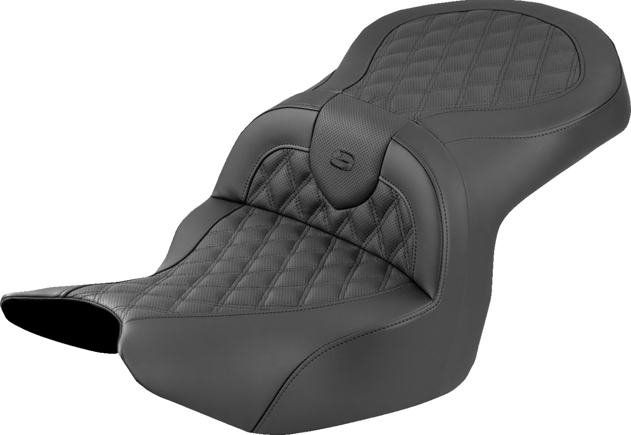 SADDLEMEN Roadsofa™ Seat - Lattice Stitch - No Backrest - Honda Goldwing '18-'26