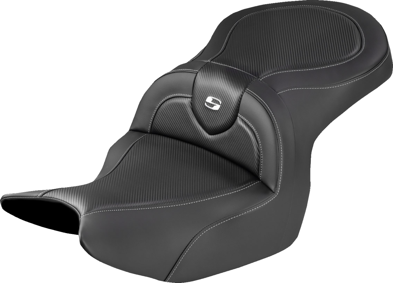 SADDLEMEN Roadsofa™ Seat - Carbon Fiber Inlay - No Backrest - Honda Goldwing '18-'26